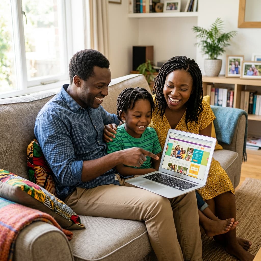Family renovating home from abroad
